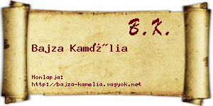 Bajza Kamélia névjegykártya